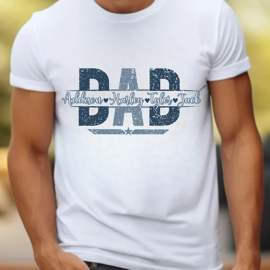 DAD w/Names - Black, White, or Blue Design