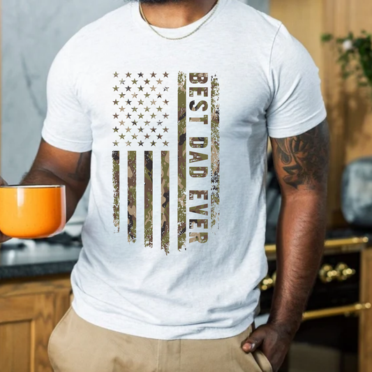 Best Dad Flag - Camo or White