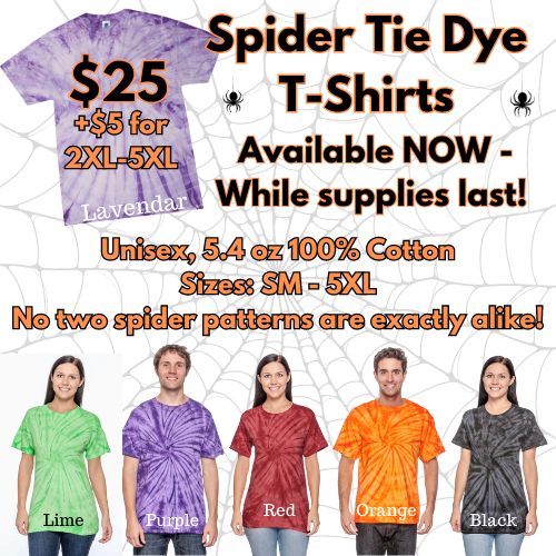 Spider Tie-Dye Tee - Add Any Design!