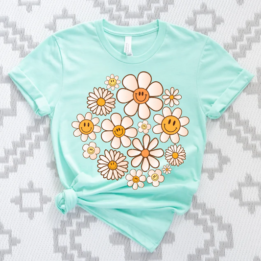 Smile Flowers - Distressed