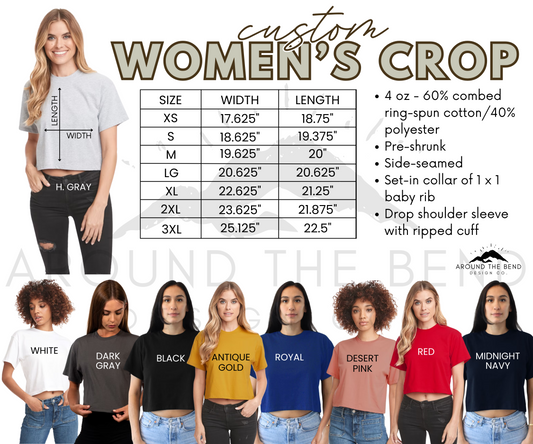 Customize Women Ideal Crop Top Tee - You Choose the Design!